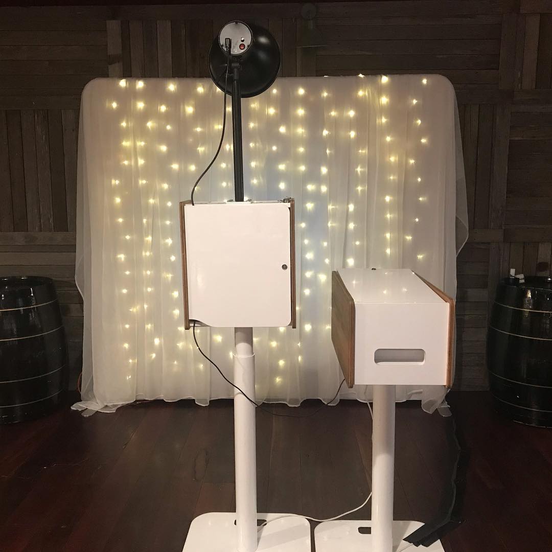 Open Style Photo Booth with fairy light backdrop