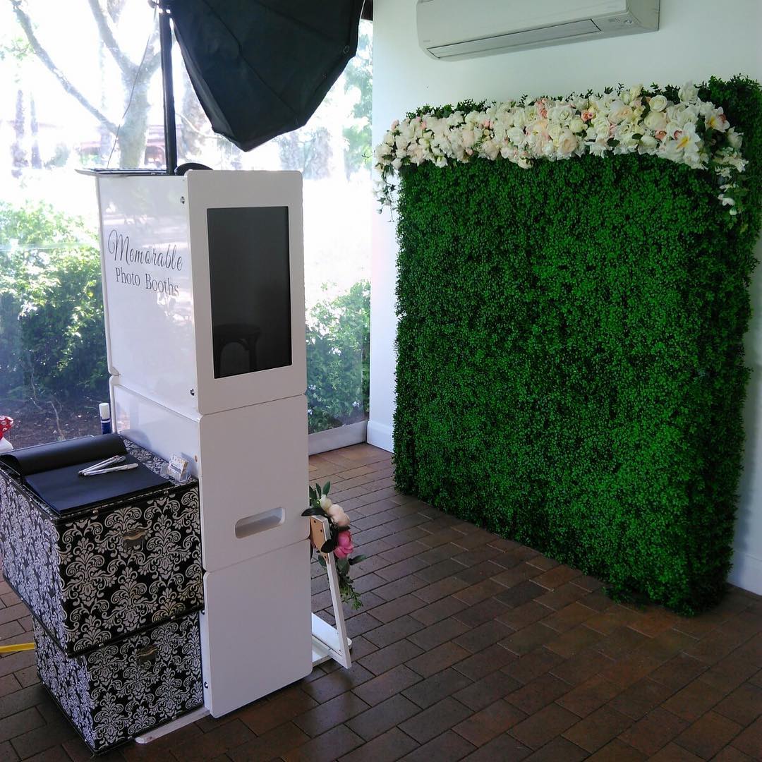 Open Style Photo Booth with garden wall